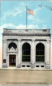 FIRST NATIONAL BANK Skowhegan, Maine ME c1923 - Postcard - Picture 1 of 2
