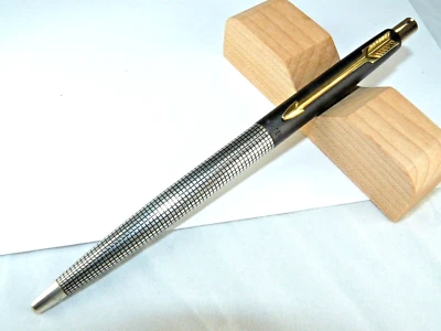 PARKER CLASSIC BALLPOINT PEN  MATTE BLACK CAP WITH STERLING SILVER BARREL - Image 1 of 4