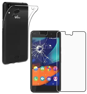 For WIKO RAINBOW LITE 4G TEMPERED GLASS SCREEN PROTECTOR + CLEAR TPU CASE COVER - Picture 1 of 12