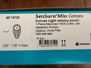 Bolsa de ostomía convexa Coloplast SenSura Mio 3/8 a 7/8" 1 pieza / 10 por bx. Nuevo en caja - Imagen 1 de 4