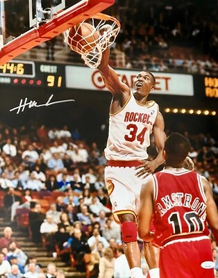 Hakeem Olajuwon Signed Autographed 16x20 Photo JSA Authen Houston Rockets #2 - Image 1 of 2