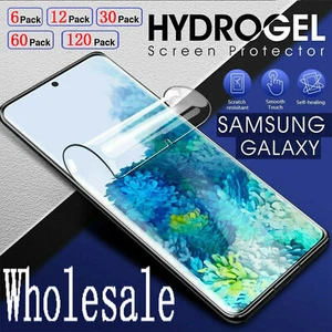 Wholesale 6-120 Pcs HYDROGEL Screen Protector For Samsung Galaxy S24 S23 Note 20 - Picture 1 of 9