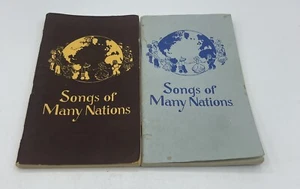 Songs of Many Nations Cooperative Recreation Service Vintage Liederbuch 2 Stück - Bild 1 von 7
