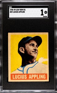 1948 Leaf #59 Luke Appling Rookie SGC 1 Chicago White Sox HOF Baseball Card