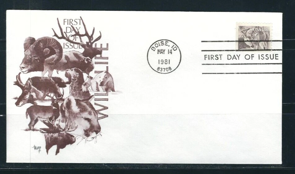 USA SC # 1885 American Wildlife - Polar Bear -  FDC . Marg Cachet - Image 1 of 1