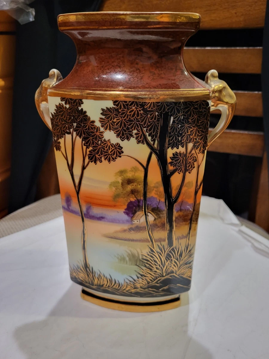 多色古董原始1900-1940 年日本花瓶| eBay