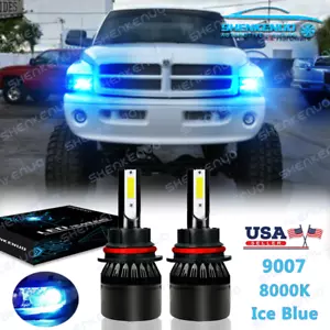 8000K 9007 LED Headlight Bulbs Hi/Low Beam for Dodge Ram 1500 2500 3500 02 - 05 - Imagen 1 de 10