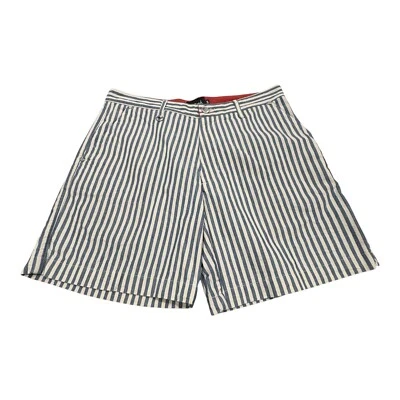 Vintage Diamond Supply Co Men's Striped Shorts Blue/White Size 34x9 Skate Y2K - Image 1 of 4