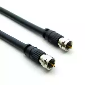 25Ft F-Type Screw-on RG6 Cable Black - Picture 1 of 1