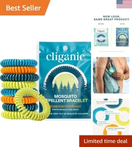 Natural Mosquito Repellent Bracelets - 50 Individually Wrapped for Outdoor Fun - Picture 1 of 9