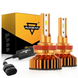 AUXBEAM H11 H8 H9 LED Headlight Kit High Low Beam Bulb Super Bright 6500K White - Picture 1 of 11