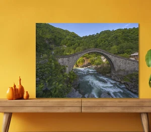 Beautiful Bridge Turkey 5mm thick Plastic Poster Ready to Hang 60x45cm - Picture 1 of 3