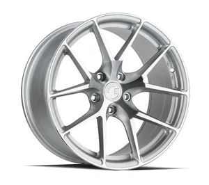 One 18x8.5 Aodhan AFF7 5x112 +35 Flow Forged Machined Silver Wheel - Picture 1 of 3