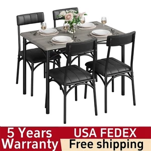 ✅Dining Table Set for 4, Kitchen Table and Chairs for 4 with Upholstered Chairs - Picture 1 of 13