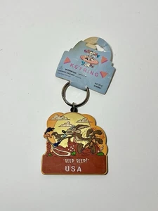 Road Runner Wile E Coyote Looney Tunes Keychain 1996 Monogram Beep Beep USA - Picture 1 of 4