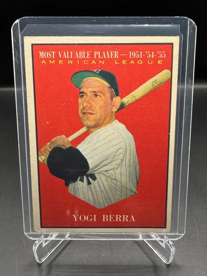 1961 TOPPS!  YOGI BERRA!  MVP!  NEW YORK YANKEES!  #472  EX-EXMINT! - Image 1 of 2