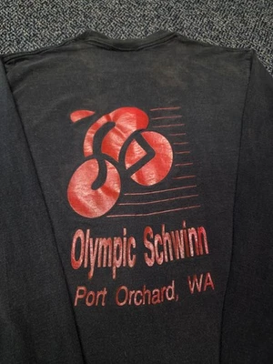 Vintage Olympic Schwinn Shirt Cycling Riding Bicycle Size Large 90's - Image 1 of 4