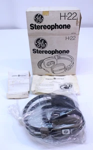 VTG General Electric GE H-22 Sterophone Headphones MCM Made Japan Over-the-ear - Picture 1 of 10