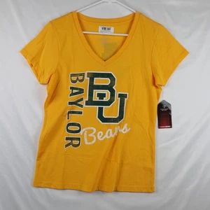 Camisa Baylor Bears Mujer Mediana Amarilla NCAA Baloncesto Desteñido Logo Cuello en V Camiseta - Imagen 1 de 9