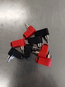 Connettore RCA Maschio Angolo Retto Tipo Saldato Rosso e Nero 8 Pezzi - Foto 1 di 1