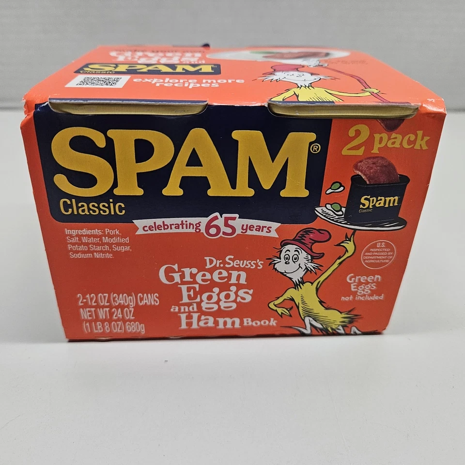 Spam Classic Green Eggs And Ham SPAM LIMITED EDITION (Two 12oz Cans) (6/2028)