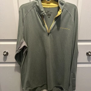 LiveStrong Nike Fit Dry Mujer Gris Amarillo Livestrong Manga Larga XL - Imagen 1 de 6