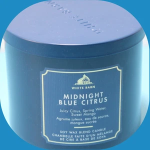 Bath & Body Works White Barn Midnight Blue Citrus 3-Wick Candle 14.5 oz New - Picture 1 of 3