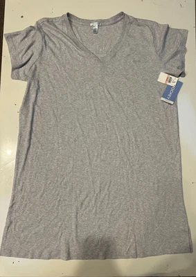 Camisa de Noche Jockey Para Mujer Ropa de Dormir Suave Color Gris Talla 2X Arcos Manga Corta Foto 1 de 4