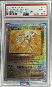 2002 POKEMON LEGEND COLL #13 HITMONLEE-REVERSE FOIL PSA 9 - Picture 1 of 2