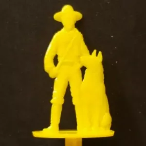 1960 PEOPLE/6 Boy Scout/Dog Buried Treasure Plastic Ice Cream Stick yellow - Picture 1 of 6