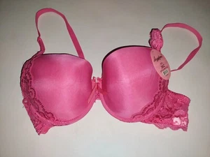 ANGELINA Women's NWT Wireless Pink Bow Unique Design Padded BRA SIZE 36 C B711-C - Picture 1 of 4