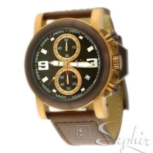 Saphir Mens Brown Watch Warehouse Clearance RRP £250 BNIB - Picture 1 of 3