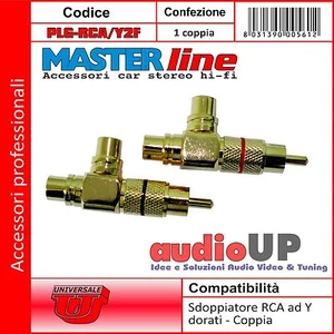 Par Participantes a Y Rígido 2 Hembras 1 Maschio. Enchufe Rca Dorado - - Imagen 1 de 1