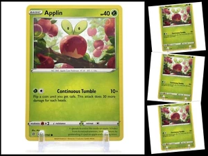 Pokémon Espada y Escudo REBEL CLASH 020/192 Applin 4X Nuevo/CASI NUEVO 4 JCC Juego X4 - Imagen 1 de 3