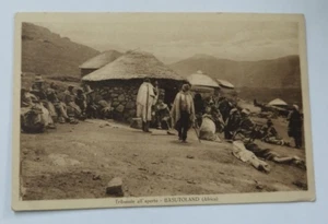 bc853 cartolina ex colonie tribunale all'aperto basutoland africa - Picture 1 of 2