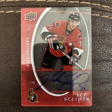 2008-09 Upper Deck Trilogy Ice Scripts Autograph #IS-NF Nick Foligno AUTO 