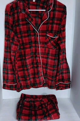 Juego de Pijama de Navidad Secret Treasures Rojo Blanco Verde A Cuadros Talla L Foto 1 de 4