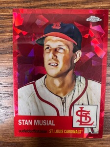 2022 Topps Chrome Platinum Stan Musial Red Atomic Refractor #/100