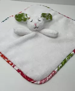 Vera Bradley Lola Sleeping Bunny Rabbit White Security Blanket Soft Baby Lovey - Picture 1 of 6
