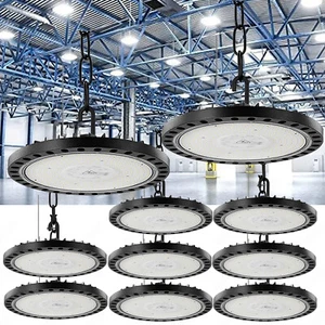 10x 100W 10000LM UFO LED Hallenbeleuchtung Industrielampe High Bay Hallenleuchte - Foto 1 di 12
