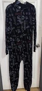 All Over Chicago White Sox  One Piece Union Jack Hoodie Pajamas Men’s Sz M - Picture 1 of 6