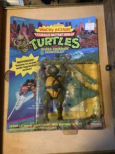 FIGURA WACKY ACTION ALCANTARILLA SWIMMIN DONATELLO ADOLESCENTE MUTANTE TORTUGAS NINJA - Imagen 1 de 3