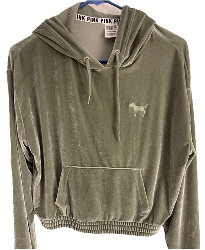 UNDERCOVER Felpa con cappuccio ROSA Victoria’s Secret velluto velluto VERDE SALVIA
