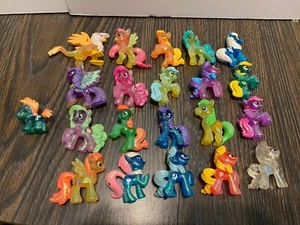 My Little Pony Blind Bag Mini Figure Lot of 21 GLITTER Transparent Translucent - Picture 1 of 12
