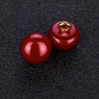 10X DIY 10mm Half Ball Dome Pearl Buttons with Metal Shank Sewing Clothes Craft - Image 1 of 4