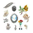 Figurals & Florals Vintage Brooch Lot - from elegant to whimsical, 11 pieces