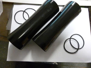 Custom Chrome Curved Gabelabdeckungen Aluminium, schwarz glänzend - 690857 - Dyna Modelle - Bild 1 von 1