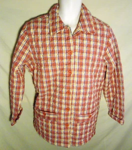 NEW NWOT Bedford Fair Women's Plaid Quilted Jacket Farm Chore Coat-Large Petite - Picture 1 of 5