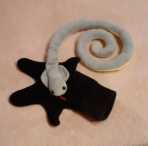 Schlange als Handpuppe, grün-gelb-schwarz, Kuscheltier/Stofftier - Bild 1 von 8