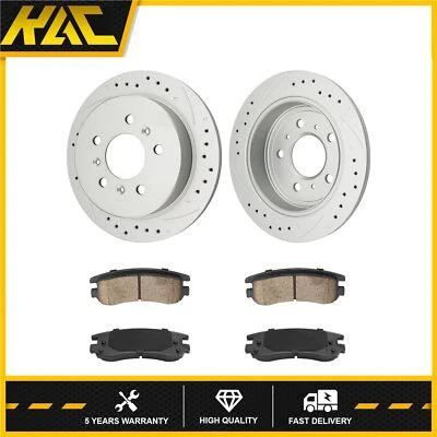 Rotores traseros perforados pastillas de freno para Chevrolet Impala 2006 2007-2010 Monte Carlo Foto 1 de 4